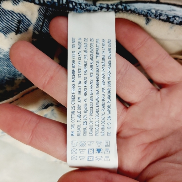 Forever 21 White & Blue A-Line Jean Shorts With Pockets 592 - Picture 8 of 9